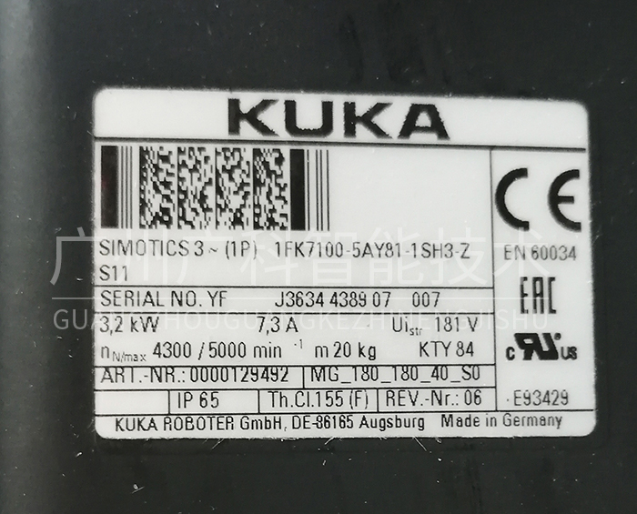 库卡机器人伺服电机00-129-492